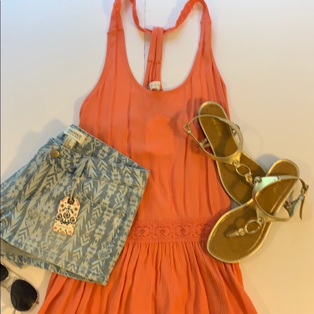 NWT Altar'd State peach ruffle tank XS❤️❤️❤️❤️